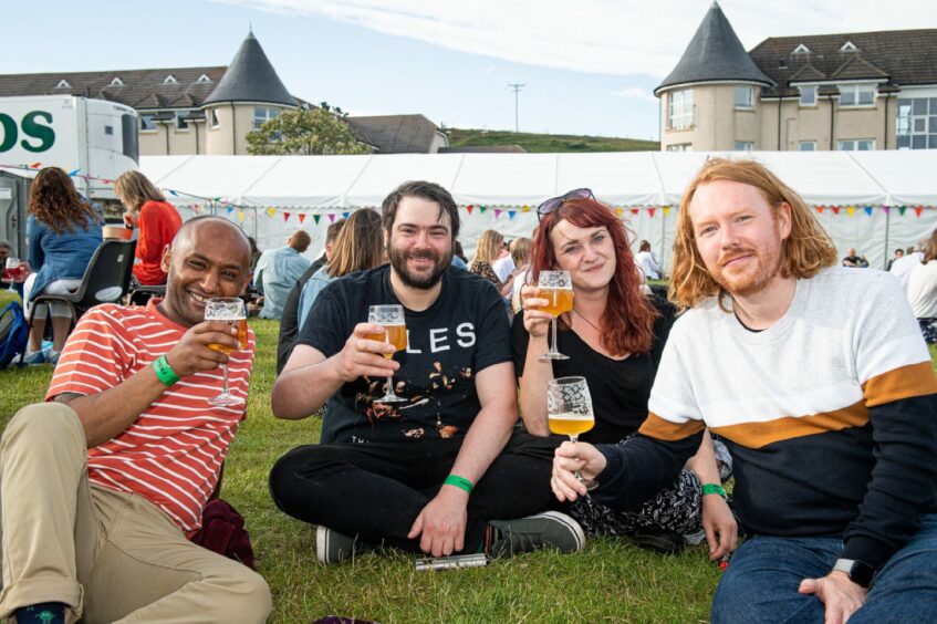 Revellers enjoying the Midsummer Beer Happening festival in June 2022.