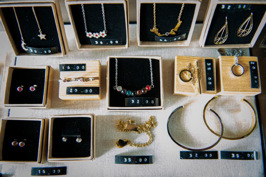 A selection of jewellery in My Beautiful Caravan.