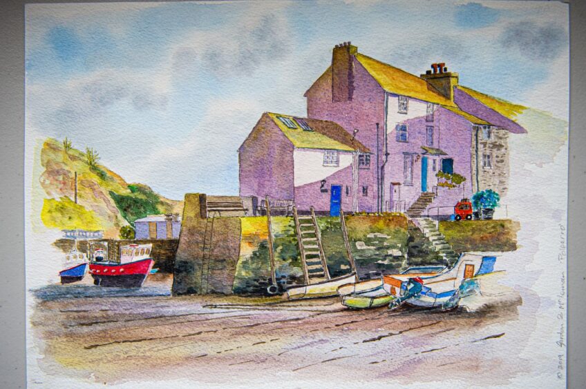 One of Gordon McLeman's watercolour paintings