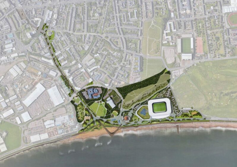 The proposed layout of the Aberdeen beach masterplan.