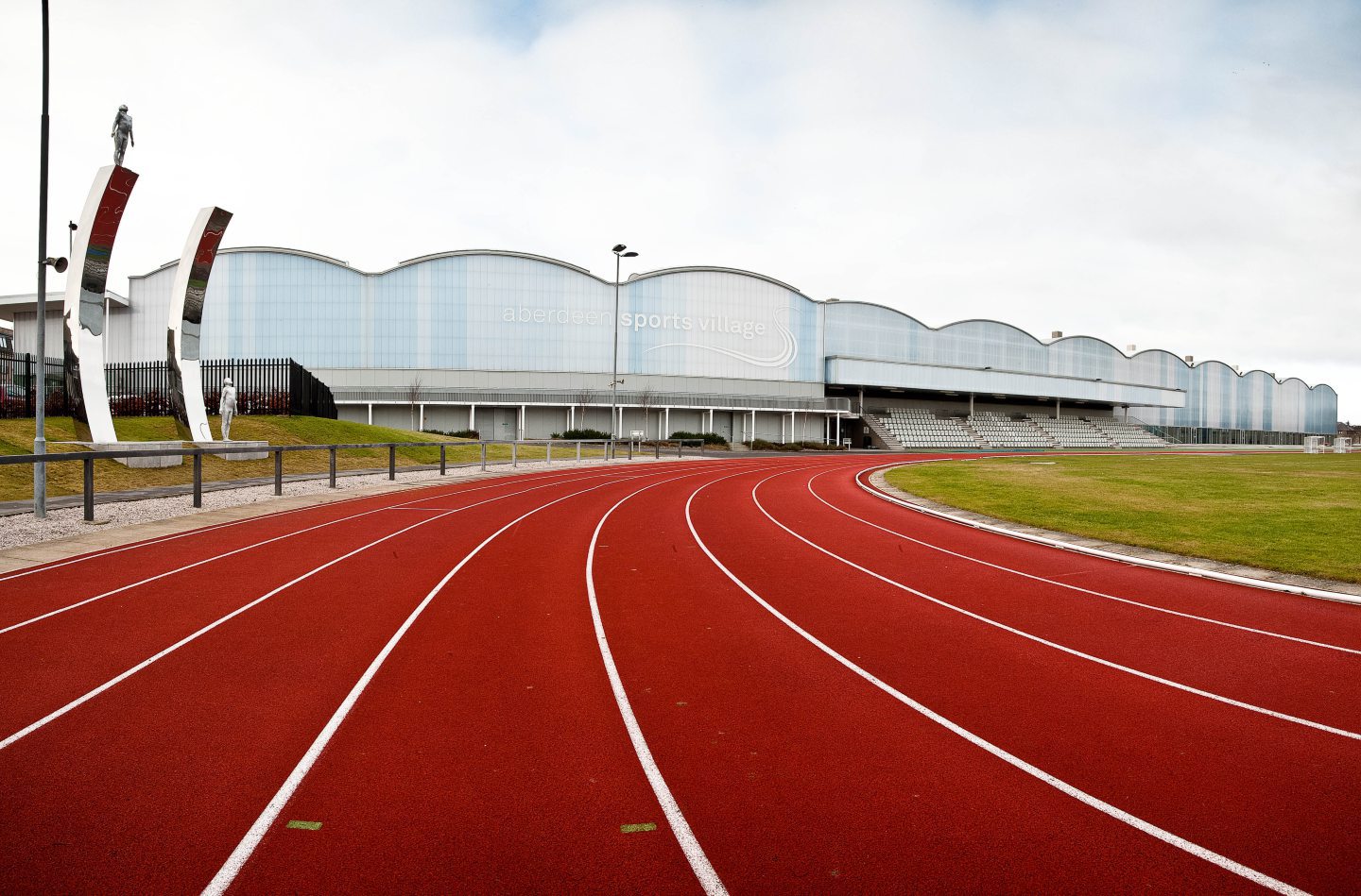 Outdoor running track at Aberdeen Sports Village