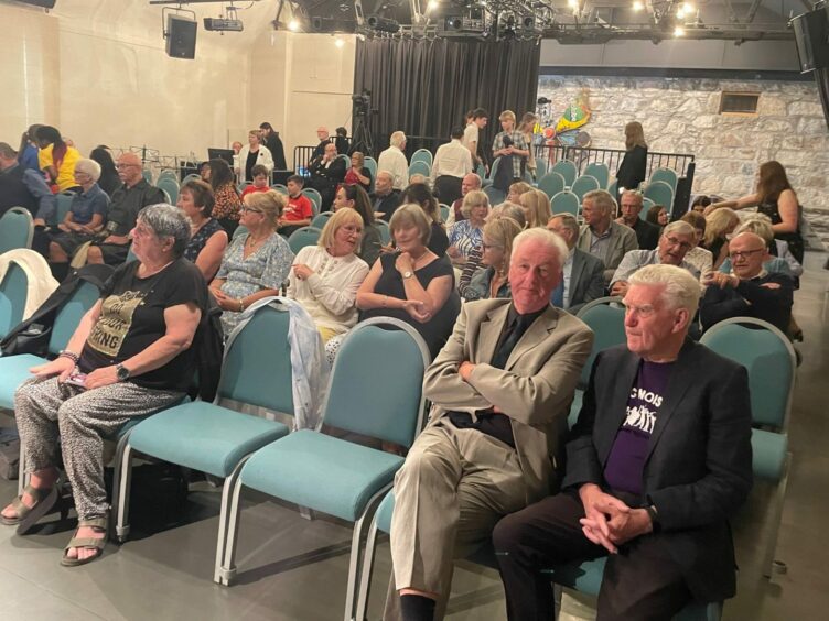 The audience gathering at the Barn in Banchory ready for the Doric Film Festival.