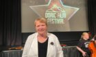 Frieda Morrison at the final of this year's Doric Film Festival.