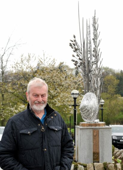 Alan Cameron was chairman of the Ellon Public Art Group, which got this sculpture in 2014. 