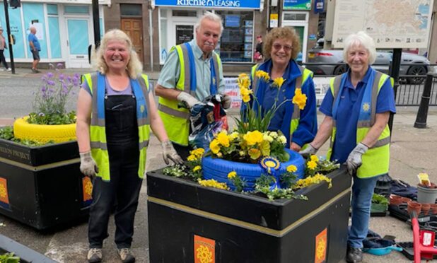 Stonehaven Horizon volunteers (L to R): Linda Anderson, Gordon Wood, Aileen Phillip and Kath Boyne. Stonehaven Horizon Project.