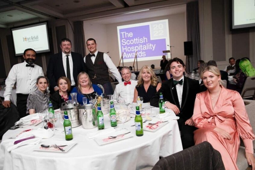 Loch Ness Clansman Hotel's team at the awards ceremony.