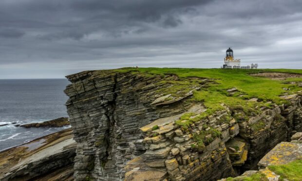 A man has died after falling from the cliffs near Birsay, Orkney.