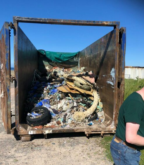 Rubbish collected at Cairnbulg beach, Fraserburgh