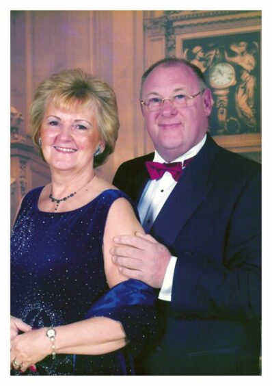 Stan Reid pictured in evening wear with his wife Pat.