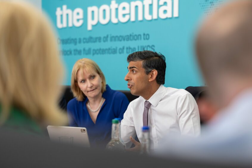 Speaking to The P&J in Aberdeen, Chancellor Rishi Sunak ruled out UK Government help with the 'unsustainable' energy prices in the north-east and Highlands. Picture by HM Treasury.