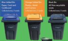 The new bins will be colour-coded.