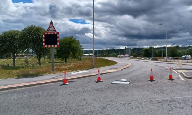 The Torvean Bridge was closed at the weekend.