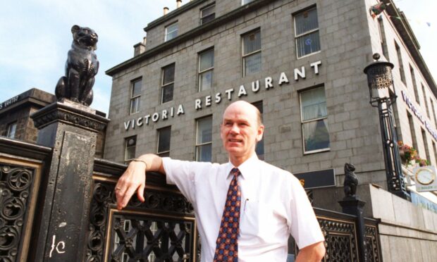 Alfie Cordiner outside Victoria Restaurant, Union Street.