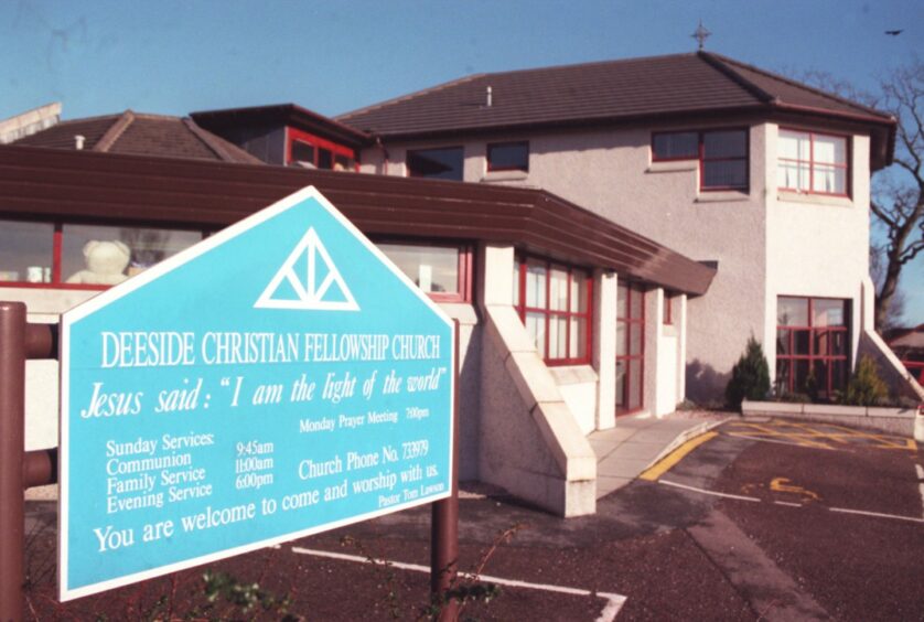 Deeside Christian Fellowship church building is pictured, where Alfie Cordiner was a deacon.