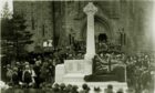 The unveiling of the Ballater War Memorial in 1922. Supplied by Pauline Burrows.