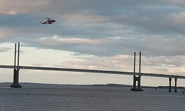 There is an ongoing incident at Kessock Bridge in Inverness. Supplied by Michelle Henderson.