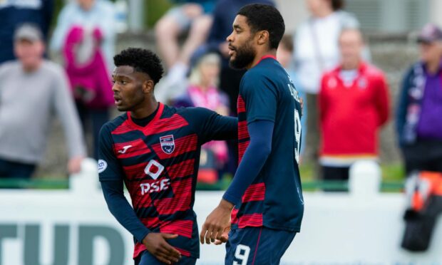 Owura Edwards (left) and Dominic Samuel, right are both leaving Ross County. Image: SNS