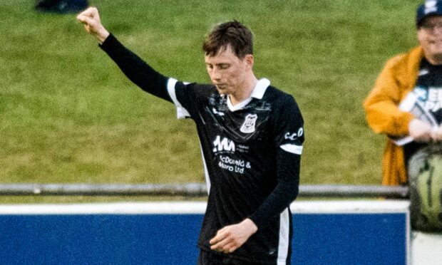 Kane Hester has 20 goals in all competitions for Elgin City this term. Image: SNS Group
