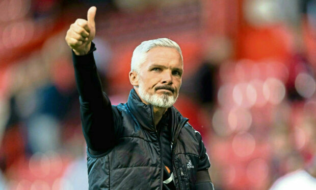 Things are looking up for Dons boss Jim Goodwin.