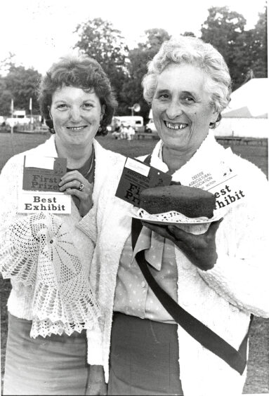 Two women and their crafts at the Banchory Show