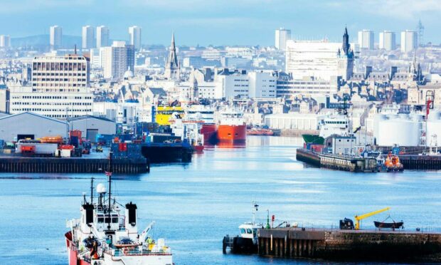 Aberdeen harbour view.
