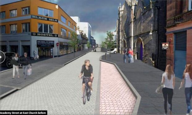 Highland Council wants to improve Academy Street in Inverness. Picture supplied by Highland Council.