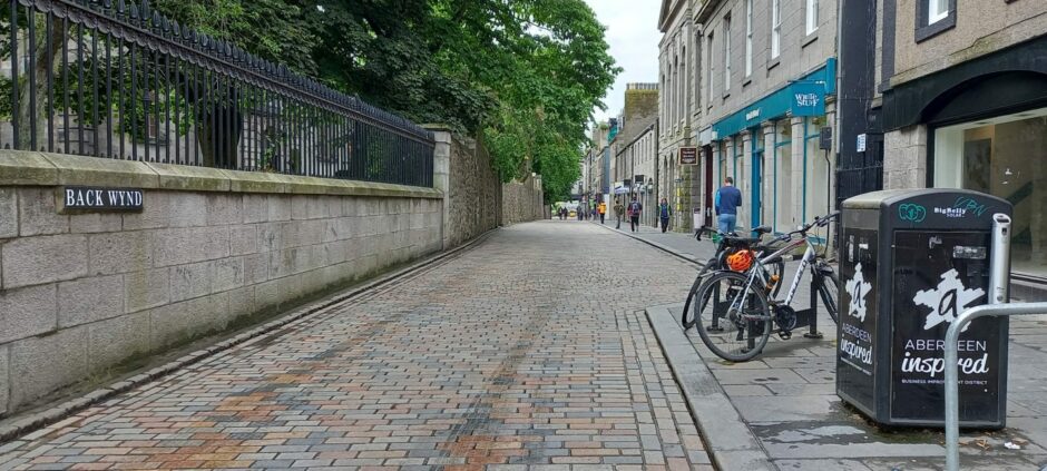 The taxi rank in Back Wynd has been out of action since 2020.