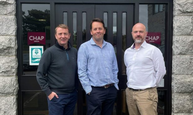 l-r Chap operations director Fraser Taylor, managing director Hugh Craigie and pre-construction director Andy McNair.
