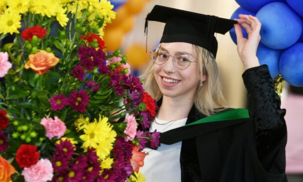 Mhairi Brudenwell after receiving her degree. Picture by Chris Sumner.
