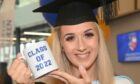 Nina Robertson, who earned herself a first class diploma in Professional Legal Practice, is one of the thousands celebrating their graduation from Aberdeen University today. Pic: Chris Sumner/DCT Media
Taken..............05/07/22
