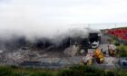 Crews will remain at the scene of the Altens recycling centre throughout the day. Picture by Chris Sumner/DCT Media