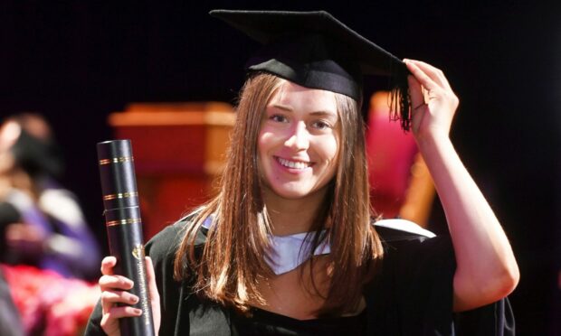 Katherine Henderson received her business management degree today. Picture by Chris Sumner/DC Thomson.