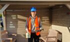 A young Foundation Apprentice on a building site