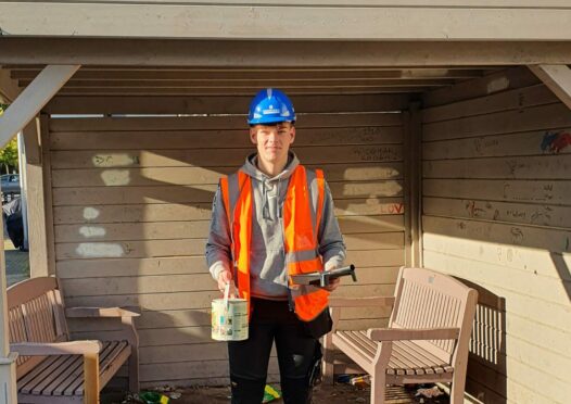 A young Foundation Apprentice on a building site