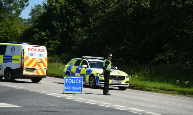 The road has been closed by police. Picture by Paul Glendell/DC Thomson