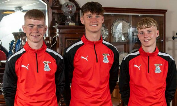 ICT under-18s who might face Accies, from left - Keith Bray, Matthew Strachan and Calum MacKay.