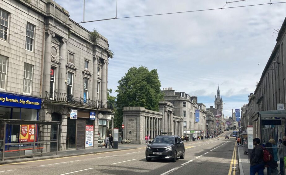 Car on Union Street aberdeen.