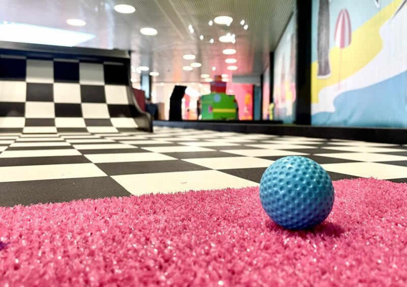 The mini golf in Bon Accord shopping centre