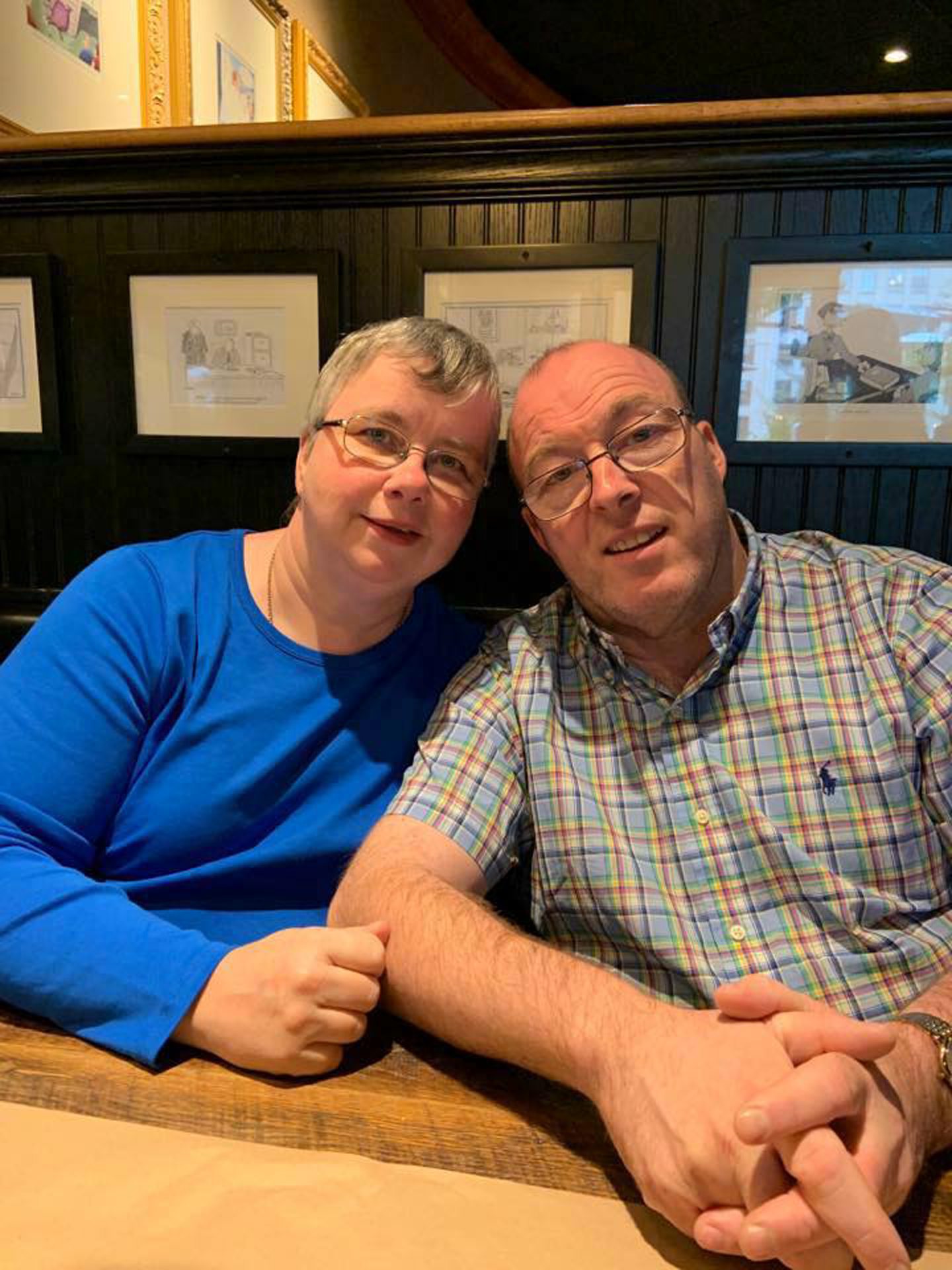 A recent picture of Karen and Ian Forbes, looking happy.