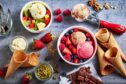 Table spread of sweet treats and ice cream in Aberdeenshire