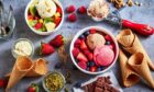 Table spread of sweet treats and ice cream in Aberdeenshire