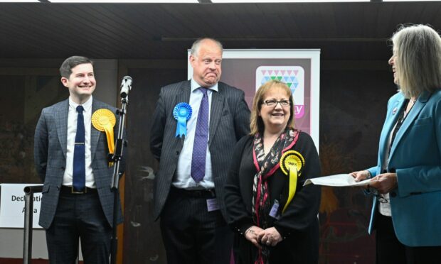 At the May election three Buckie councillors were elected: Sonya Warren SNP, Neil McLennan, Conservative, and Lib Dem Christopher Prices. Pictures by Jason Hedges