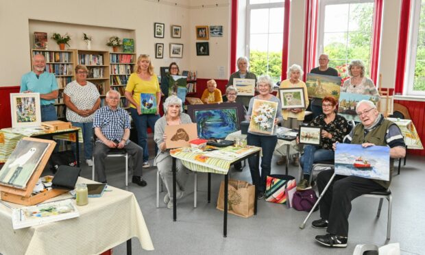 Portgordon Art Group will showcase their work at an exhibition later this month. Picture by Jason Hedges/DCT Media