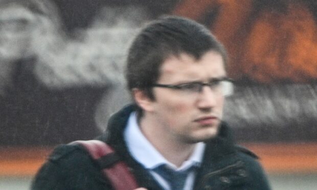 Ruaridh Gilmour arriving for the final day of his High Court trial.