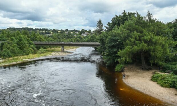 A pipe has been expelling raw sewage into the River Spey near Craigellachie. Picture by Jason Hedges.