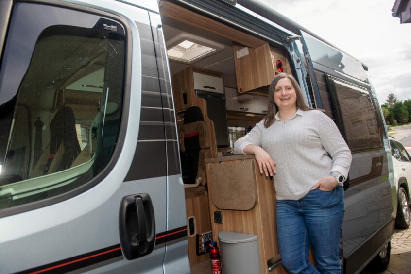 Rhona enjoys heading out in her motorhome now that she's recovered from her ME diagnosis.