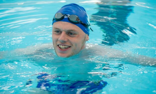 Banchory swimmer Tom Beeley at a pre-Games training camp at Aberdeen Sports Village