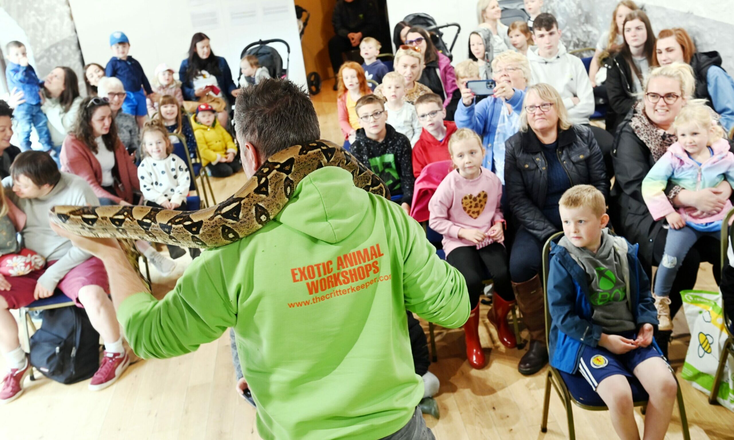The Wild About Aden event featured talks on exotic animals and other fun activities for families. All pictures by Kami Thomson/ DC Thomson.