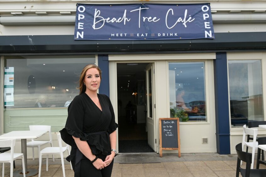 Michelle Wilson outside The Beach Tree Cafe Aberdeen