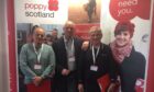 Matt Fyfe with former Legion Scotland chief executive Kevin Gray and volunteer Alistair Black. Supplied by PoppyScotland
